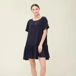 XS Emma Knudsen Lauren Dress in Navy - NEW